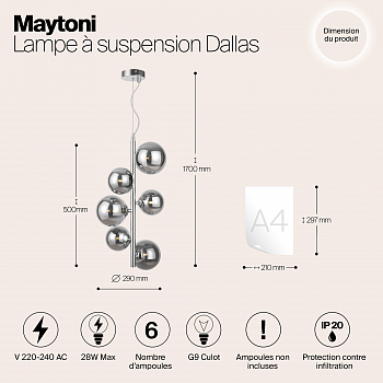 Светильник большой Maytoni MOD545PL-06CH