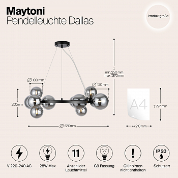 Светильник большой Maytoni MOD545PL-11B